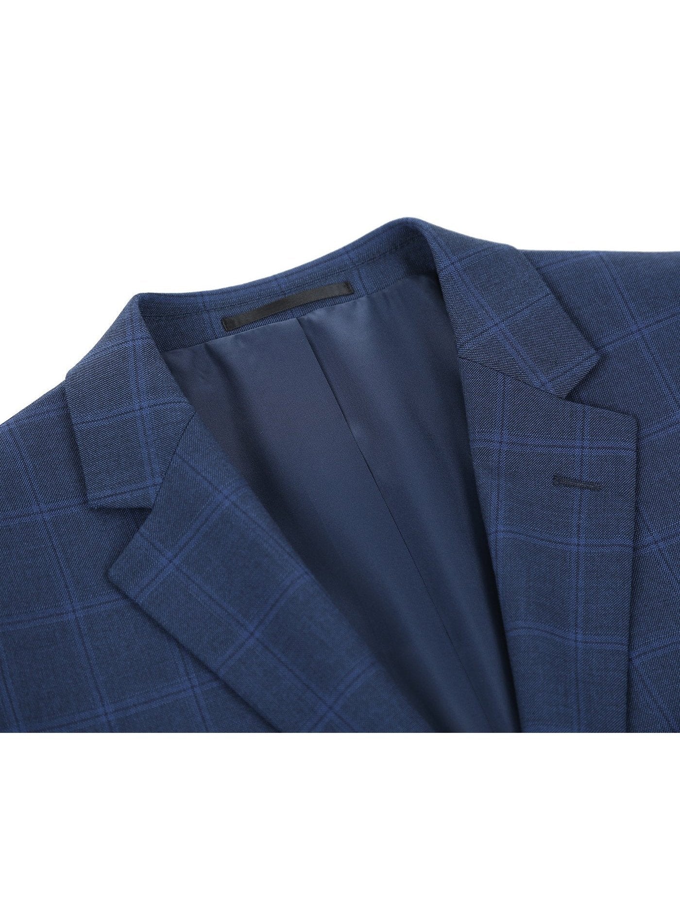 Men's Slim Fit 2-Piece Single Breasted Check Dress Suit