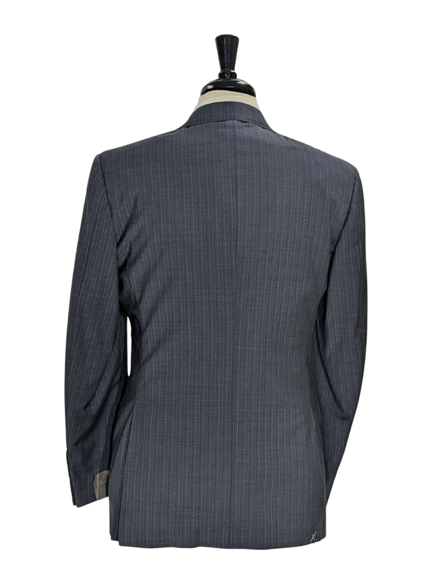 Canali Blue Pinstriped 100% Wool Suit 38R