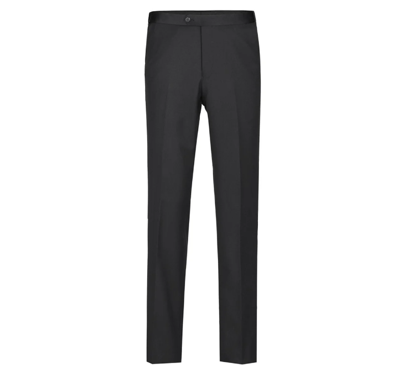 Raphael Solid Black Classic Fit Two Button Notch Lapel Tuxedo Suit