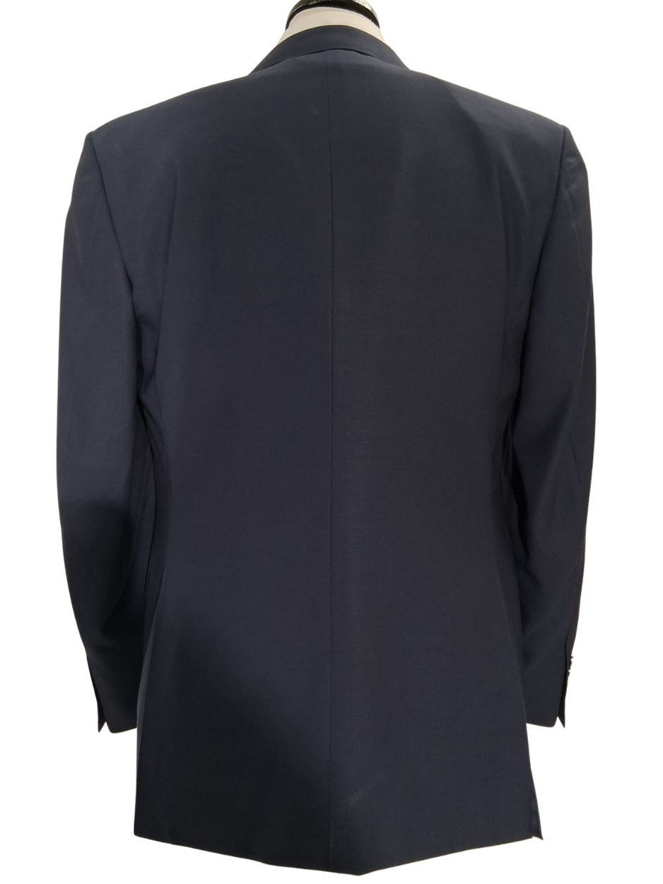 Canali Solid Navy 100% Wool Suit 40R