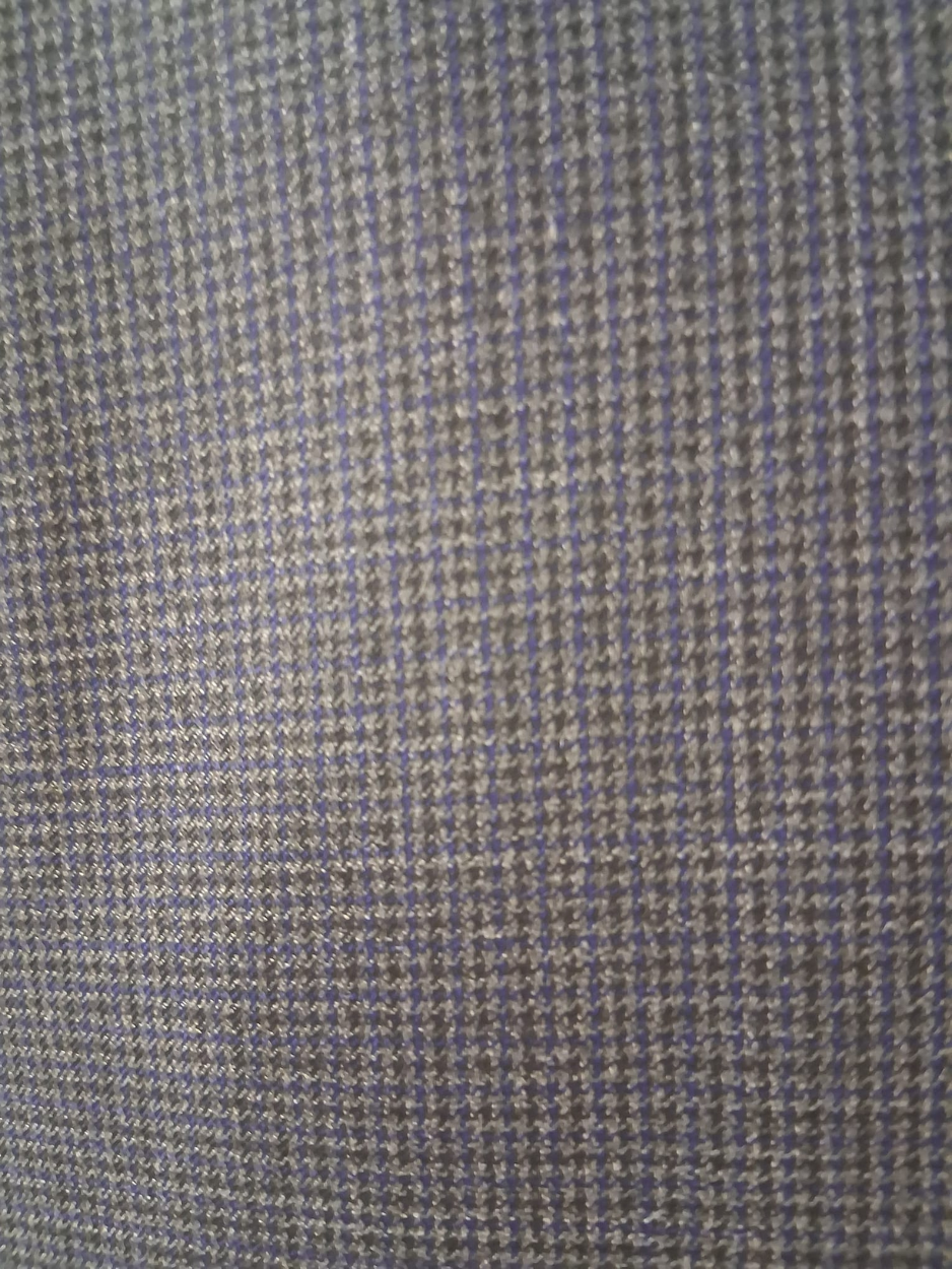 Canali Grey Micro Check 100% Wool Suit 46L