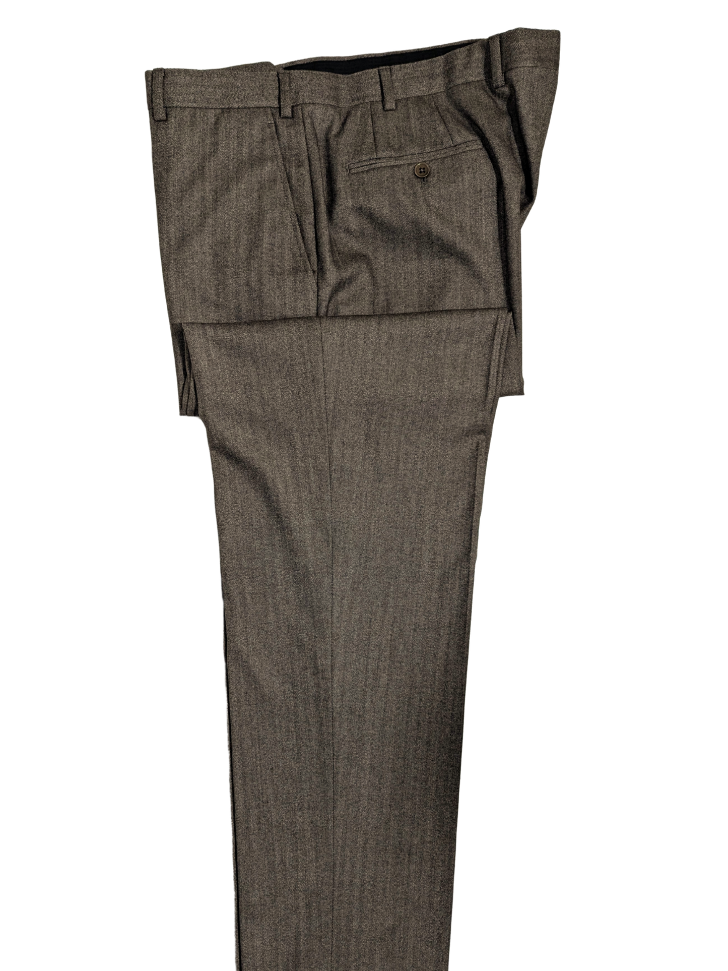 Armani Collezioni Rosy Brown Herringbone Notch Lapel Wool Blend 2-Button Suit - 46R