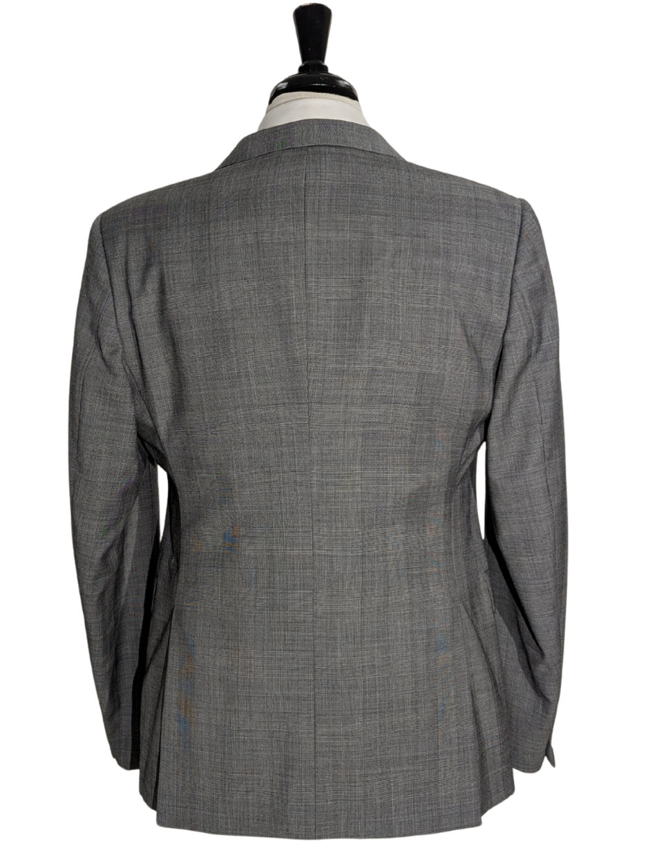 Armani Collezioni Gray Plaid Classic Fit Notch Lapel 2 Button Wool Suit 42R