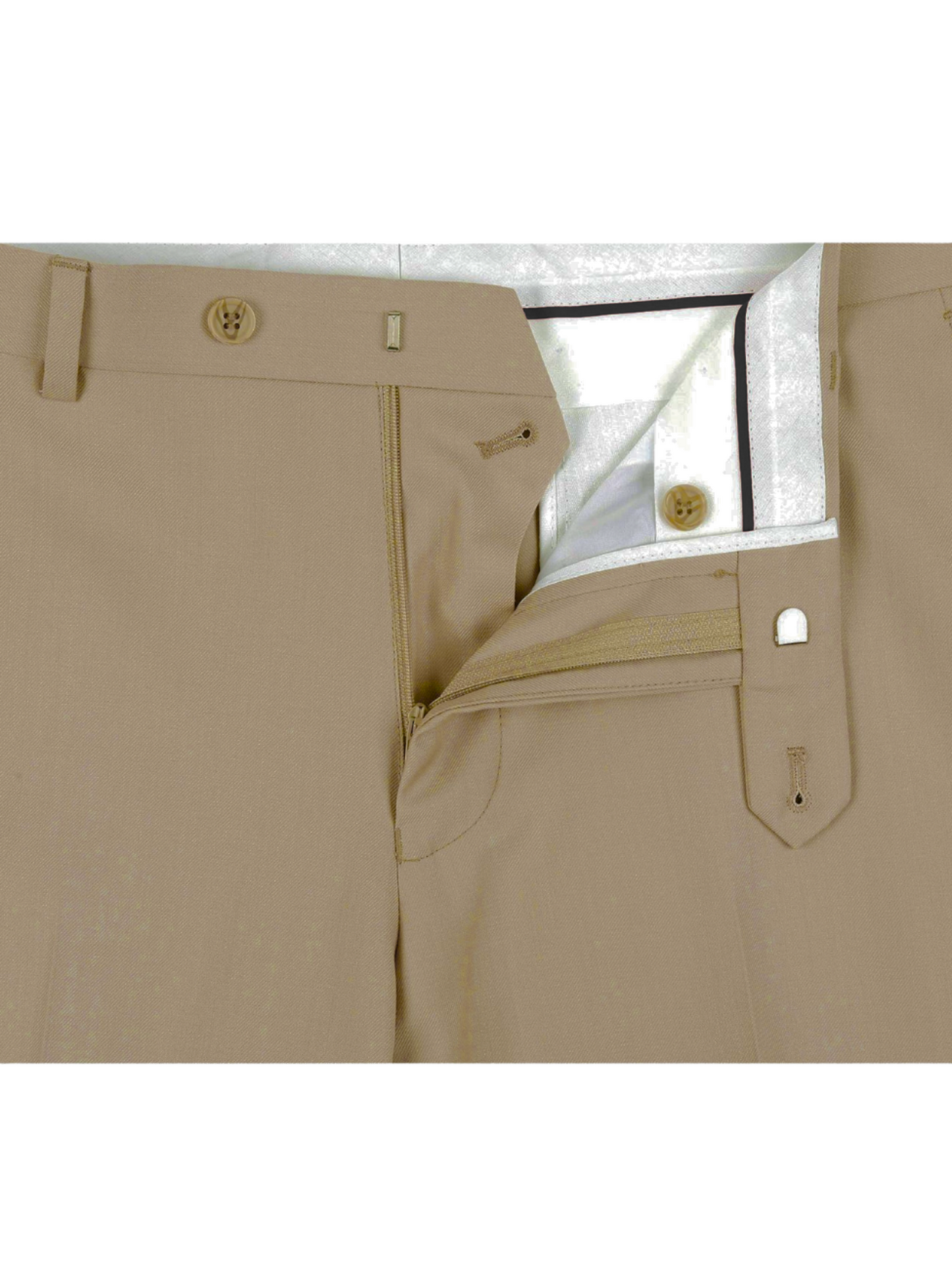 Raphael Solid Dark Tan Notch Lapel Classic Fit Two Button Suit