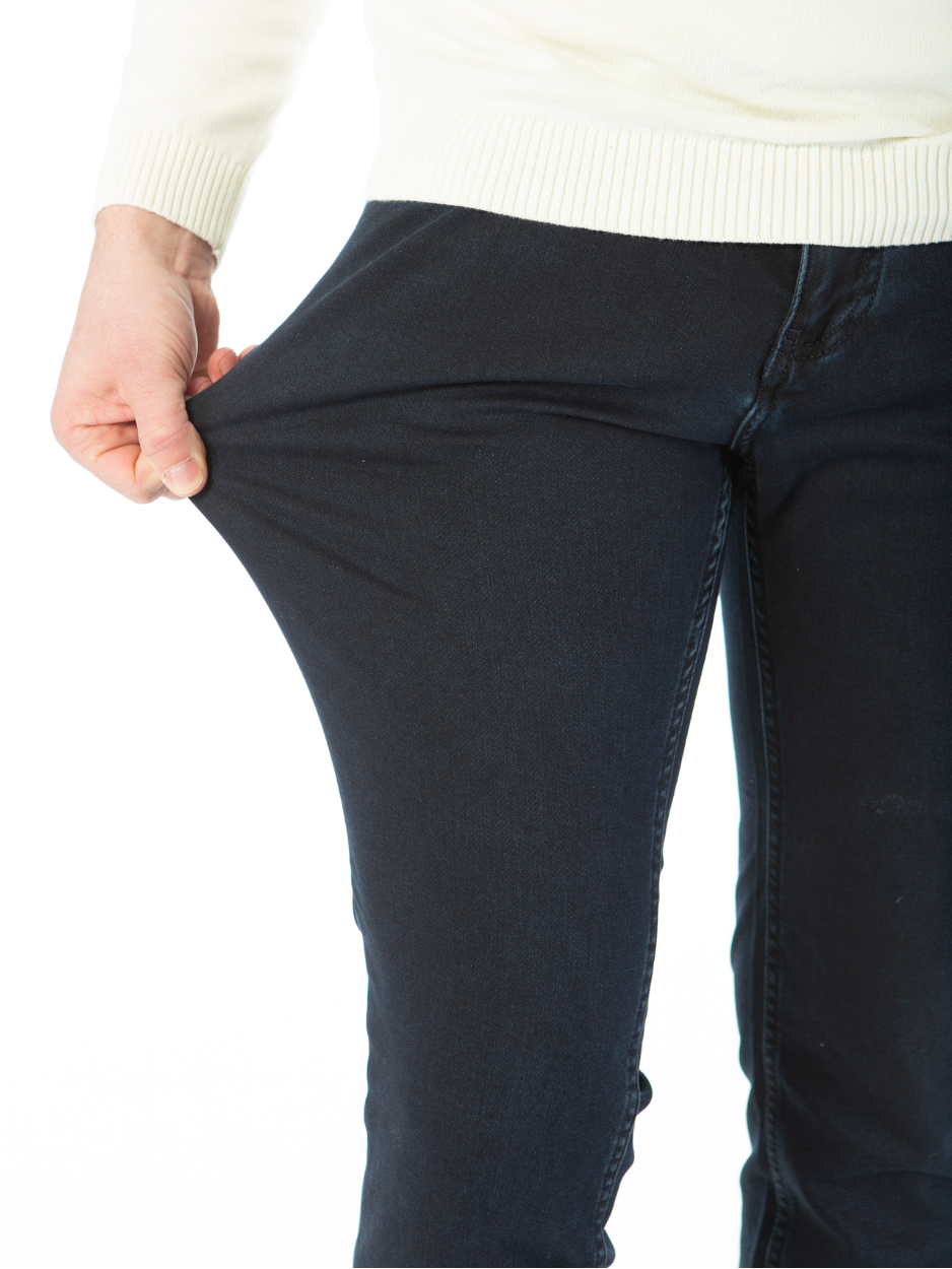 Montreux Mens Slim Fit Navy Blue 5 Pocket Stretch Jeans