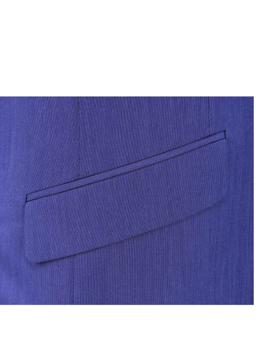 Raphael Blue Textured Slim Fit Notch Lapel Patch Pockets Two Button Stretch Travel Suit