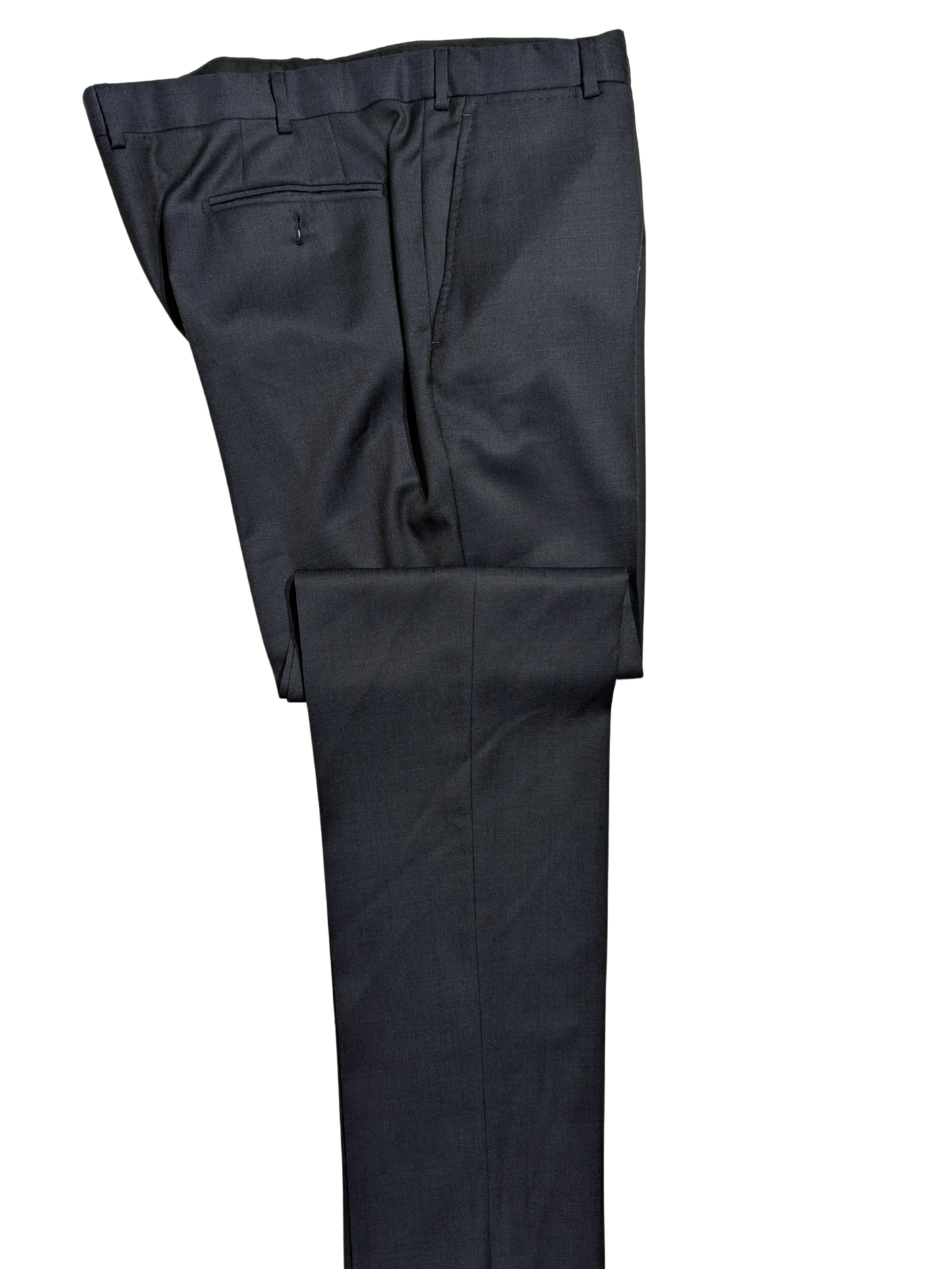 Armani Collezioni G-Line Textured Navy Blue Slim Fit 2-Button Wool Suit - 48R