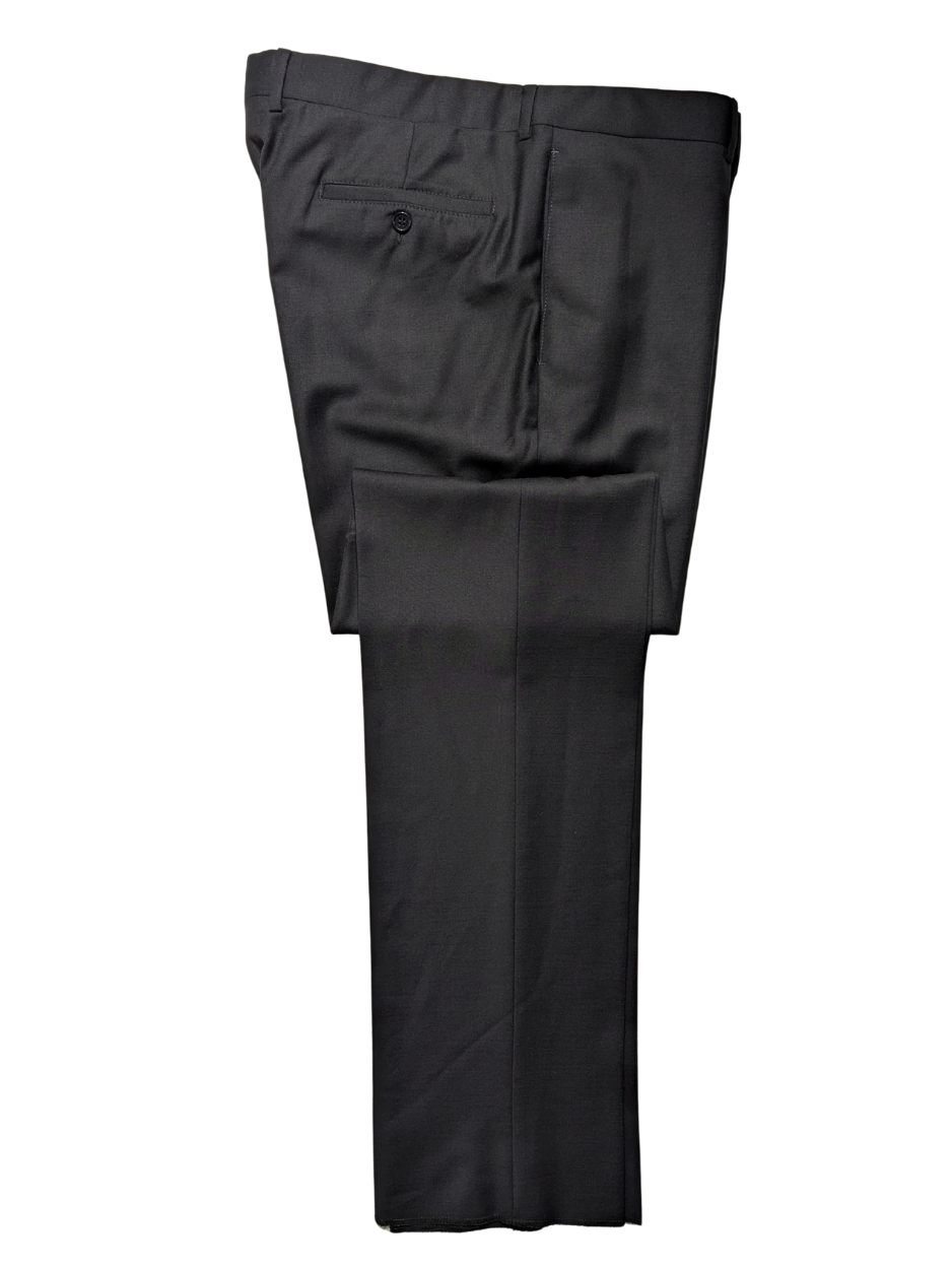 Armani Collezioni Solid Navy Blue Classic Fit Peak Lapel 1 Button Wool Suit 44R