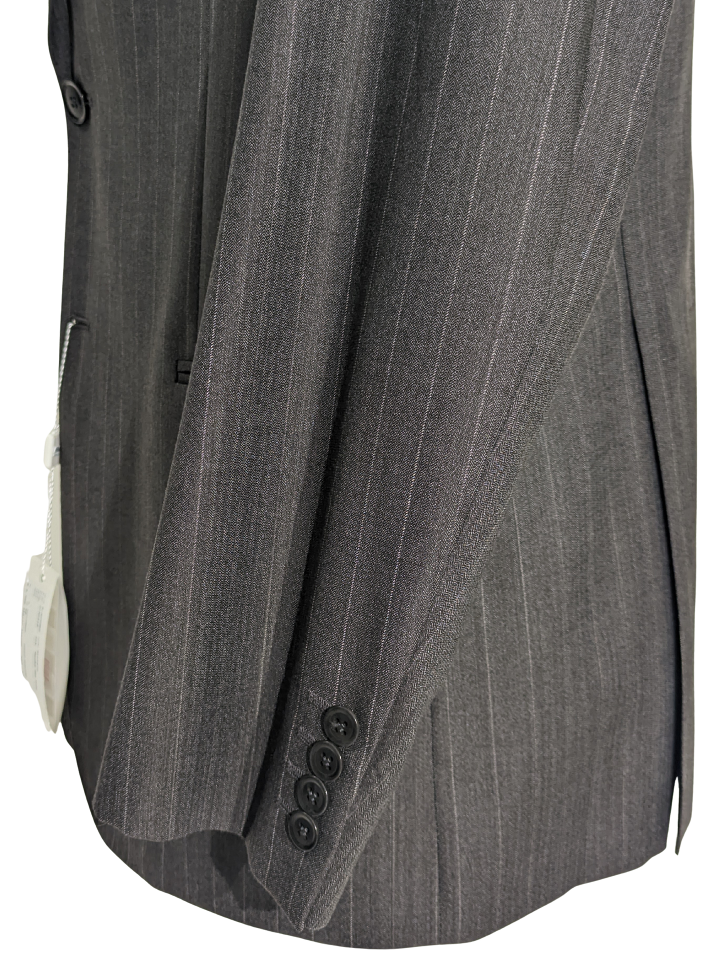Armani Collezioni Charcoal Pinstripe 100% Wool Suit 42R