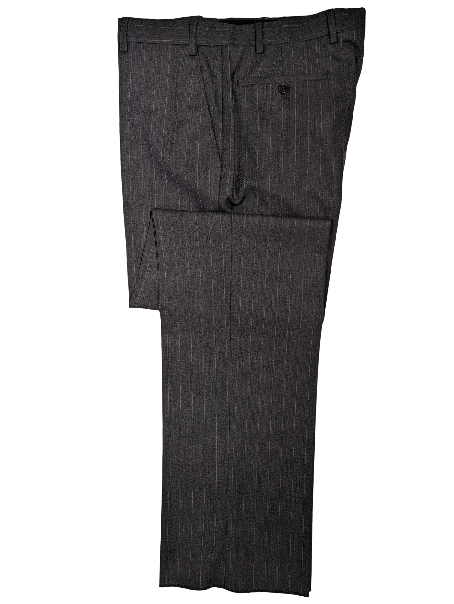Armani Collezioni Charcoal Pinstripe 100% Wool Suit 42R