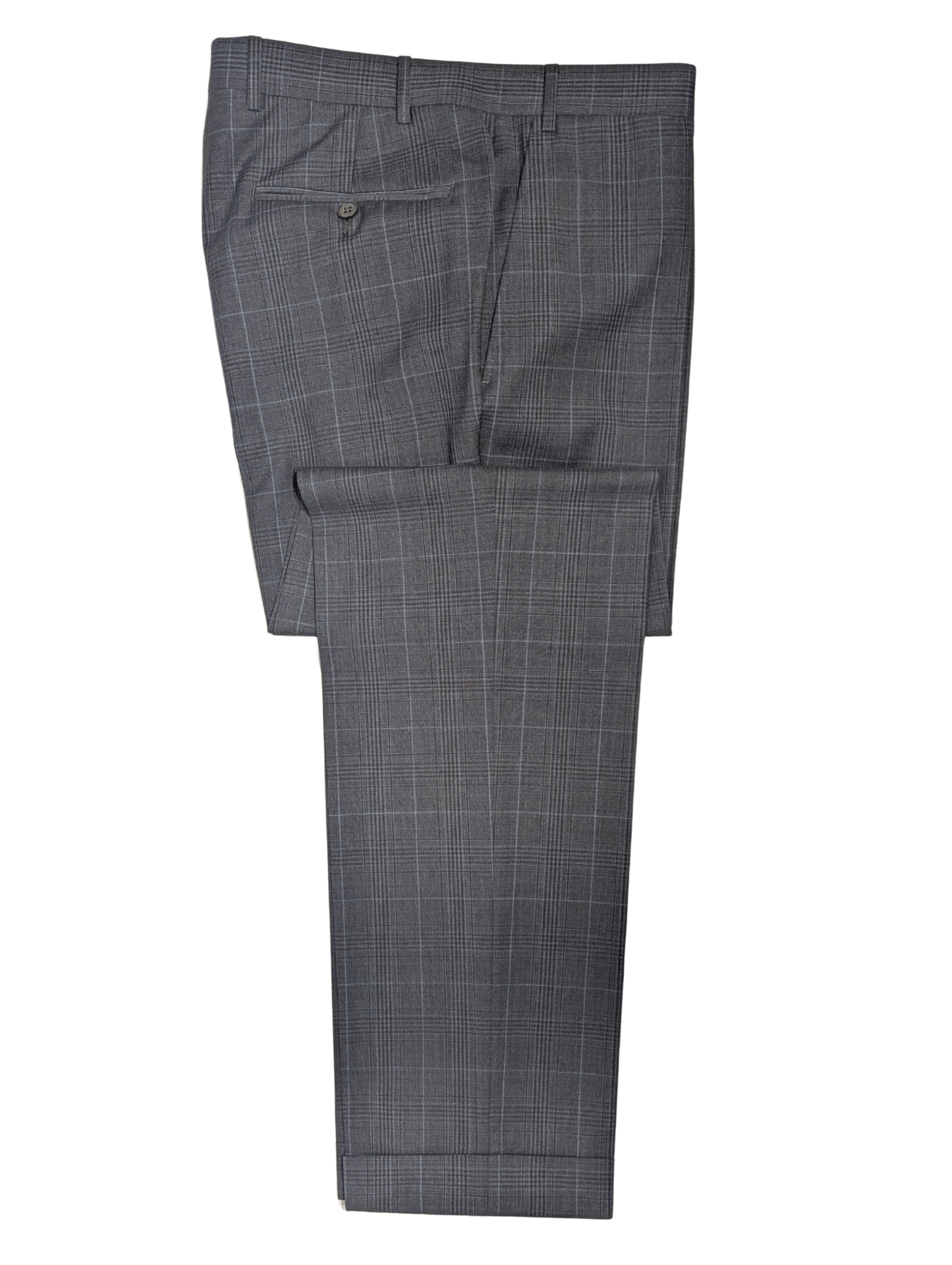 Canali Gray Glen Plaid 100% Wool Suit 40R