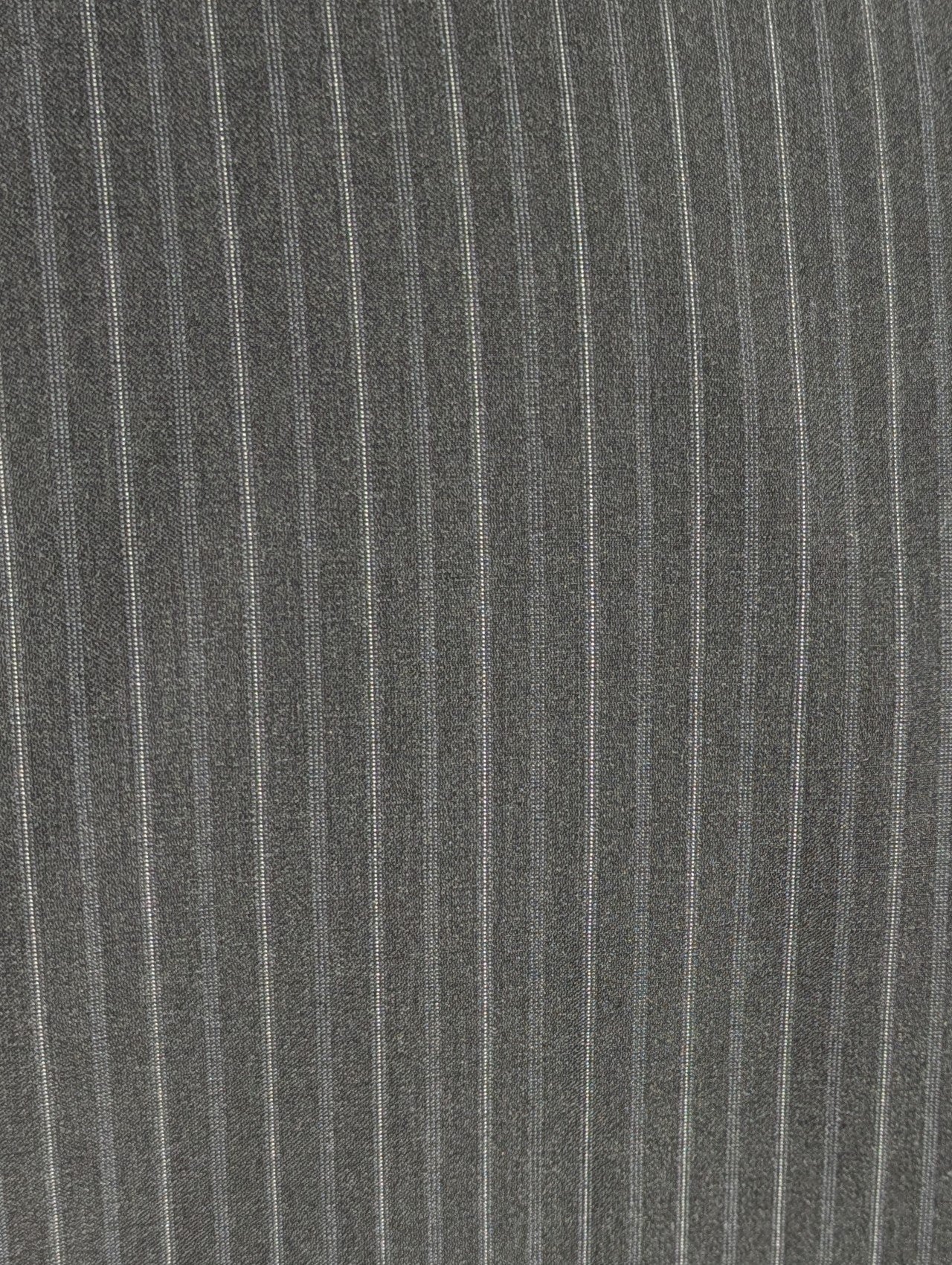 Canali Charcoal Pinstripe 3-Button 100% Wool Suit 46R