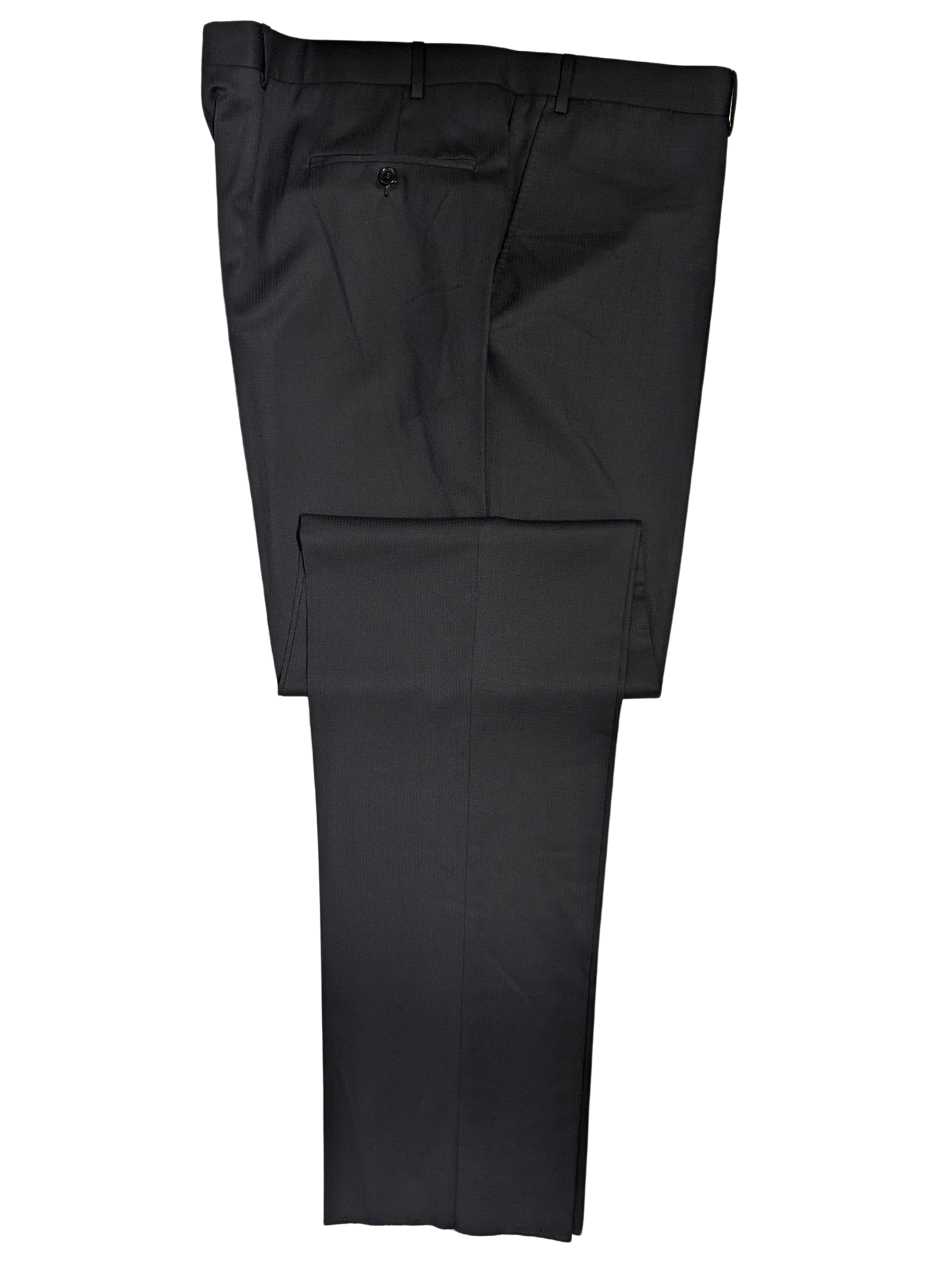 Canali Black Tonal Micro Check 100% Wool Suit 48L