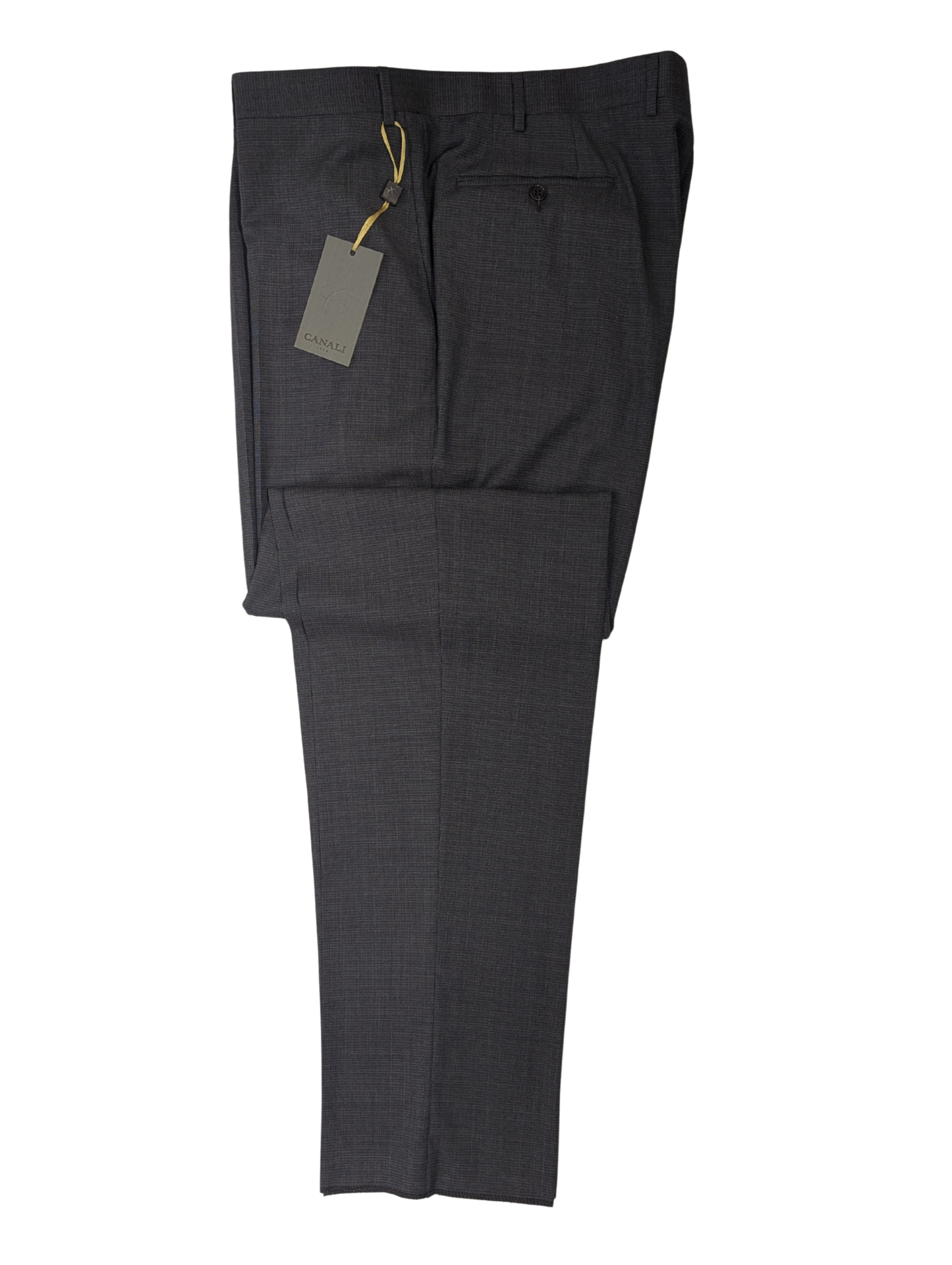 Canali Brown Nailhead 100% Wool 2 Button Suit 48L