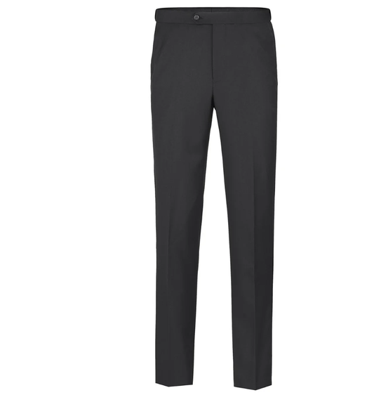 Raphael Mens Solid Black Classic Fit Tuxedo Pants