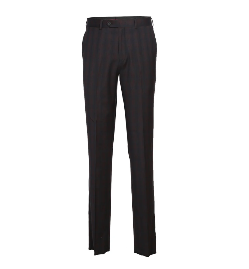 English Laundry Dark Navy With Burgundy Check Slim Fit 2 Button Stretch Suit