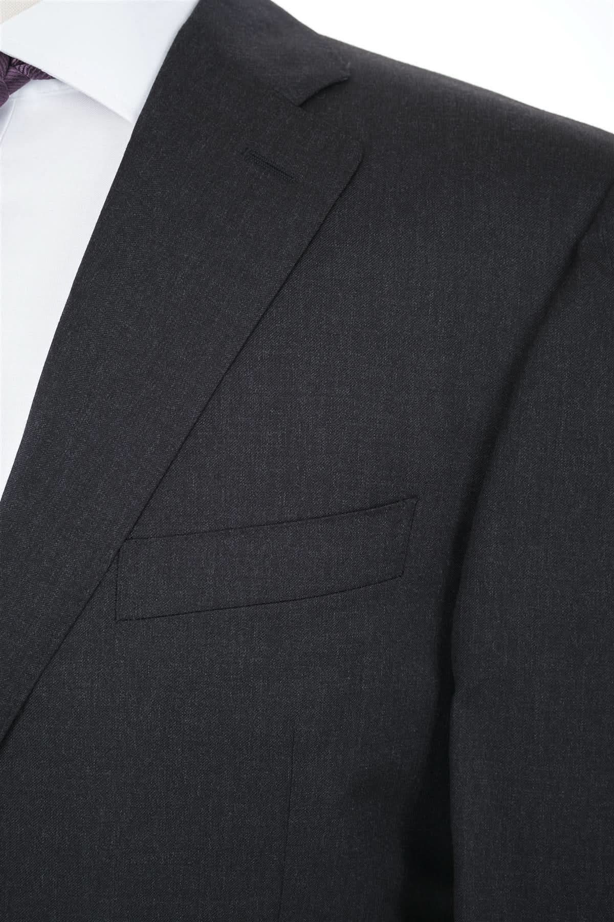 Canali 1934 Mens Charcoal Grey 46L Drop 7 100% Wool 2 Piece Suit
